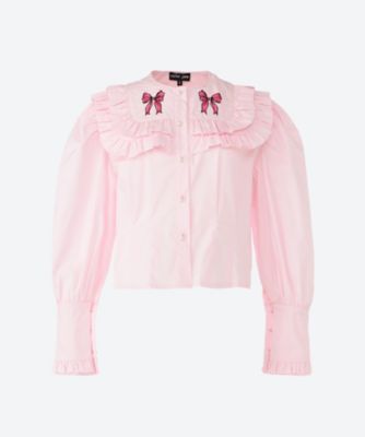＜sister jane (Women)＞Ｃｌａｓｓｉｃａｌ　Ｂｏｗ　Ｅｍｂｒｏｉｄｅｒｅｄ　Ｂｌｏｕｓｅ