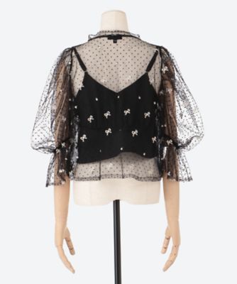 Ｔｗｉｒｌ　Ｅｍｂｒｏｉｄｅｒｅｄ　Ｂｏｗ　Ｔｏｐ