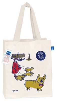 ＜Julia GASH＞★ショッピングバッグ（縦）女王陛下とお散歩　ナチュラル