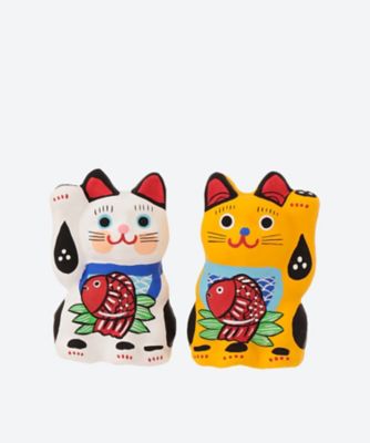 ＜埼玉/春日部張子人形店＞★【産直】招き猫　目出鯛　左右セット
