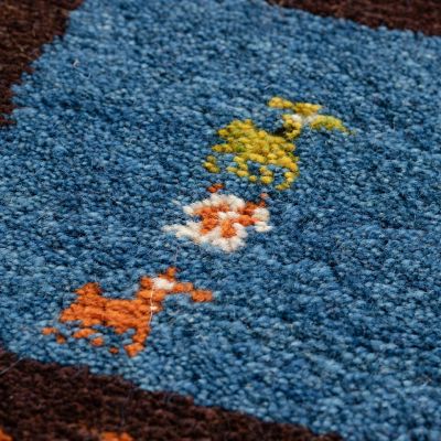 ★ペルシャ手織りギャッベ　チェアサイズ　７