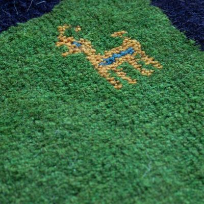 ★ペルシャ手織りギャッベ　丸形　４
