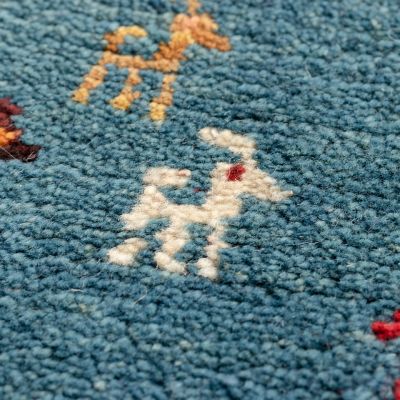 ★ペルシャ手織りギャッベ　丸形　４