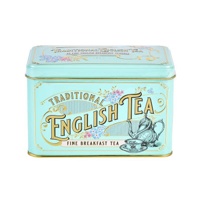 ＜NEW ENGLISH TEAS＞【英国展おまとめ】★ヴィンテージビクトリアン缶　イングリッシュブレックファスト（ティーバッグ）