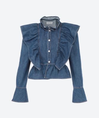 ＜HOLIDAY (Women)＞ＲＵＦＦＬＥ　ＤＥＮＩＭ　ＳＨＩＲＴ