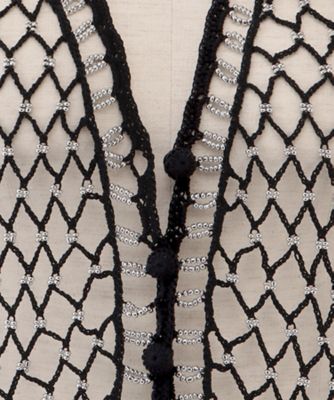 PONTI 23ss Beaded Crochet Vest クロシェットベスト www