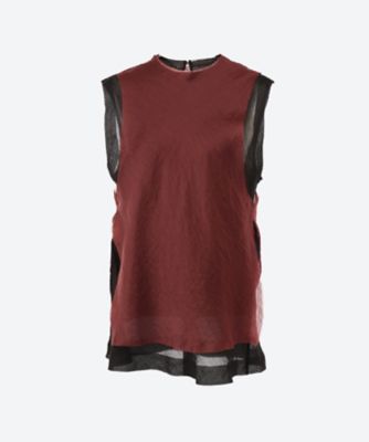 ＜PONTI (Women)＞Ｃｏｌｏｒ　ｃｏｍｂｉｎａｔｉｏｎ　ｒｅｖｅｒｓｉｂｌｅ　ｓｌｅｅｖｅｌｅｓｓ