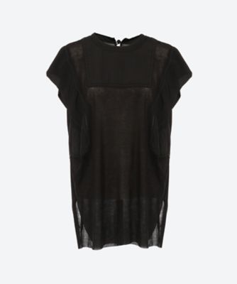 ＜PONTI (Women)＞Ｓｉｌｋ　ｒａｙｏｎ／ｒｉｂ　ｊｅｒｓｅｙｃｏｍｂｉｎａｔ　ｔｏｐ