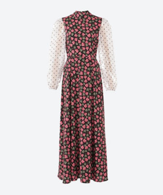 Rosé Muse shoulder ribbon jacquard dress shoulder ribbon jacquard dress – BUNNY APARTMENT