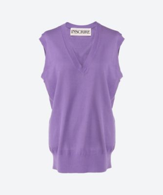＜INSCRIRE (Women)＞Ｃ／Ｓ　Ｓｈｅｅｒ　Ｖ　Ｎｅｃｋ　Ｎｏ　Ｓｌｅｅｖｅ