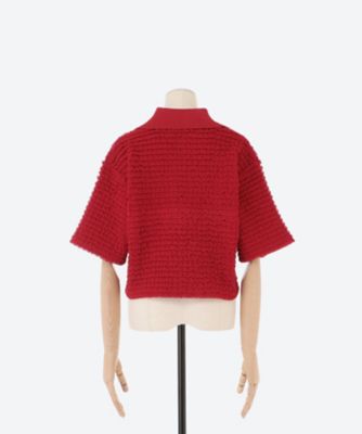 16G SHIRRING POLO KNIT | JANE SMITH