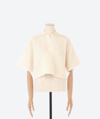 シェーン 16G SHIRRING POLO KNIT | JANE SMITH