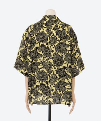 FLOWER PRINT OPEN COLLAR SHIRT