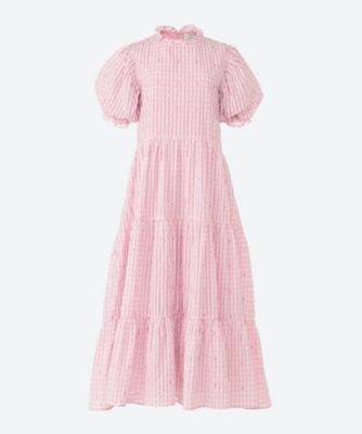 ＜DREAM sister jane (Women)＞Ｍｅａｄｏｗ　Ｇｉｎｇｈａｍ　Ｔｉｅｒｅｄ　Ｄｒｅｓｓ