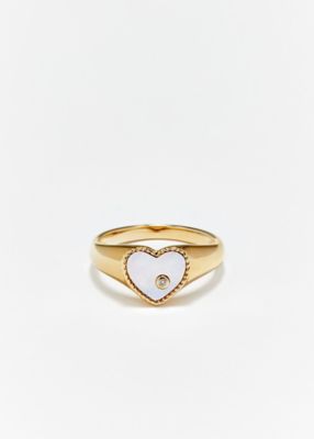 MAYU Heart ring マザーオブパール ハートリング 9号 - www ...