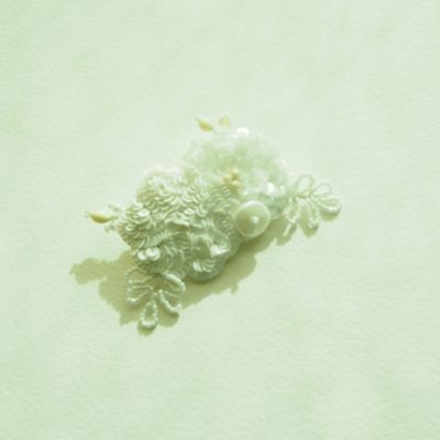 ＜la broderie AWANO Ryoko＞ブローチ　ブーケ　ホワイト