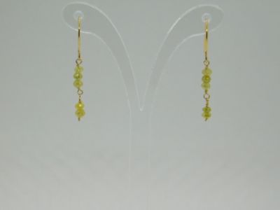 ★Ｋ１８ＹＧイエローダイヤモンドピアス