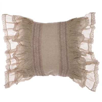 Blanc MariClo’/ブランマリクロ ★クッション　Ｌｉｎｅｎ　Ｆｒｉｌｌ　Ｂｅｉｇｅ