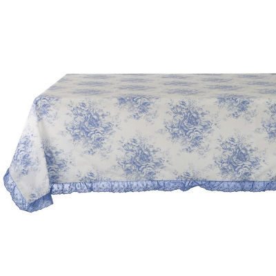 ＜Blanc MariClo’＞★フリル付きテーブルクロス　Ｔｏｕｒｎｅｅ　ブルーローズ