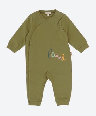 ＜三越伊勢丹/公式＞ Paul Smith Junior (Baby & Kids)/ポール スミス ジュニア サイドロゴカバーオール カーキ ベビー用ロンパース・カバーオール【三越伊勢丹/公式】