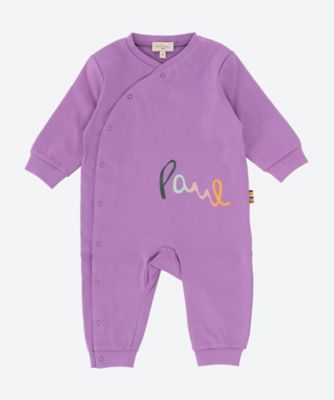 ＜三越伊勢丹/公式＞ Paul Smith Junior (Baby & Kids)/ポール スミス ジュニア サイドロゴカバーオール パープル ベビー用ロンパース・カバーオール【三越伊勢丹/公式】