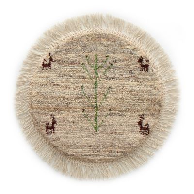 【SALE】三越伊勢丹オンラインストア ペルシャ手織りギャッベ 丸形 5（4）MSR12245 ドアマット【三越伊勢丹/公式】