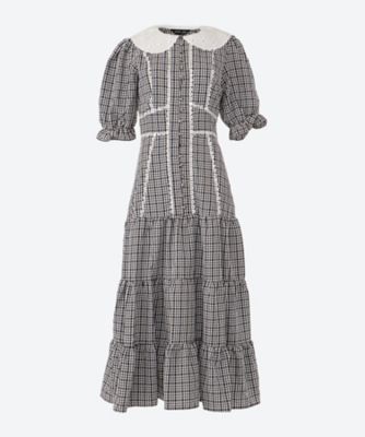 ＜sister jane (Women)＞Ｃａｎｄｉａ　Ｃｈｅｃｋ　Ｍｉｄｉ　Ｄｒｅｓｓ