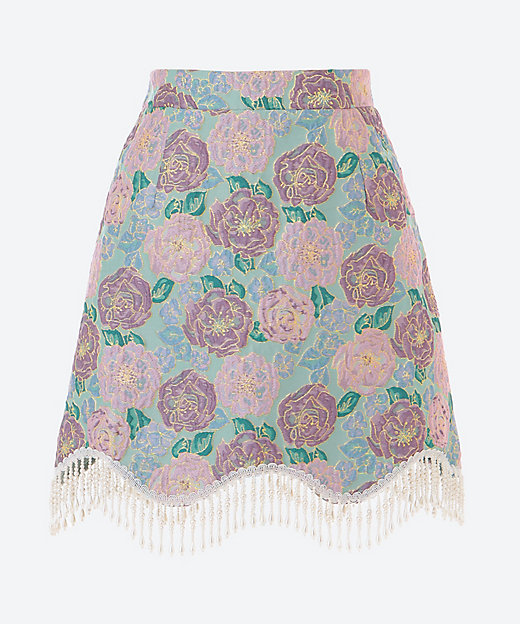 ＜三越伊勢丹/公式＞ Iceland Poppy Jacquard Skirt Turquoise ミニスカート