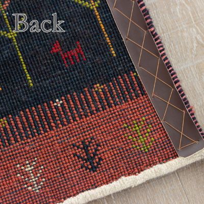 ★ペルシャ手織りギャッベ　玄関マットＬサイズ　６