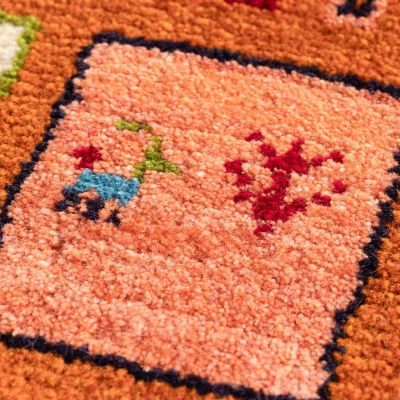 ★ペルシャ手織りギャッベ　玄関マットＬサイズ　６