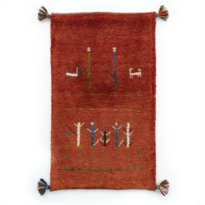 【SALE】三越伊勢丹オンラインストア ペルシャ手織りギャッベ 玄関マットSサイズ[9] (9)MM1402：48×79cm、厚み2.7cm ドアマット【三越伊勢丹/公式】