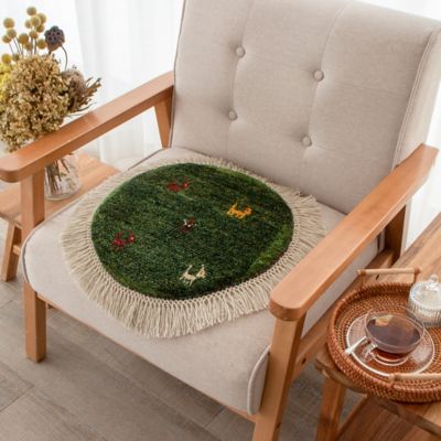 100cm 丸　ペルシャ手織りギャッベ カシュクリギャッベ リーズバフト 100cm 丸ペルシャ手織りギャッベ カシュクリギャッベ リーズバフト