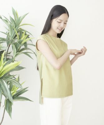 ★オーガニックコットンポンチ　細見えフレンチスリーブＴシャツ