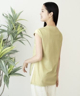 ★オーガニックコットンポンチ　細見えフレンチスリーブＴシャツ