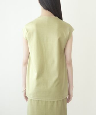 ★オーガニックコットンポンチ　細見えフレンチスリーブＴシャツ