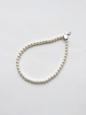 ★【受注商品】越物ナチュラルホワイト【８．０ｍｍ玉】イヤリング＆ネックレス　２点セット