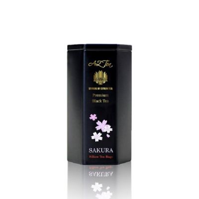 ＜Serendiva THE TEA BOUTIQUE＞★桜ティー／Ｓａｋｕｒａ　Ｔｅａ（３０三角ティバッグ）ＡＺ　Ｔｅａ六角形黒缶