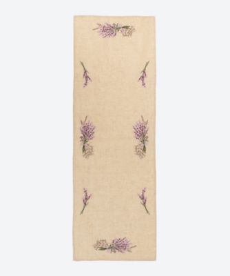 ＜French Country＞★ラヴェンダー刺繍テーブルランナー