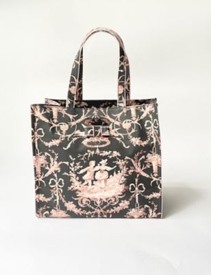 ＜Maison Marianne＞★フロントリボン付トートバッグ　ブラック