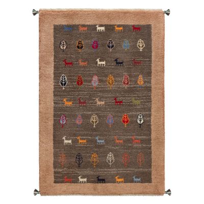 【SALE】三越伊勢丹オンラインストア ペルシャ手織りギャッベ 玄関マットLサイズ 7（3）G1011：85×124cm、厚み2.1cm ドアマット【三越伊勢丹/公式】