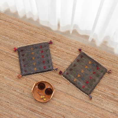 ★ペルシャ手織りギャッベ　チェアサイズ２枚セット　７