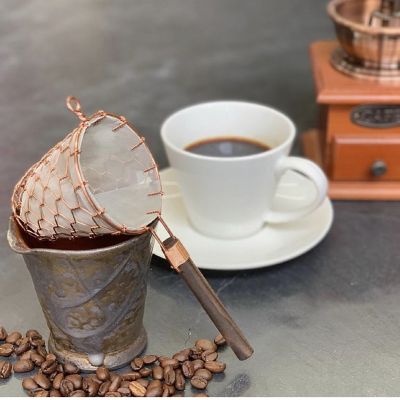 鳥井金網工芸 銅製コーヒードリッパーと茶こし小サイズ 鳥井金網工芸 銅製コーヒードリッパー 小サイズ : 京都アンテナ