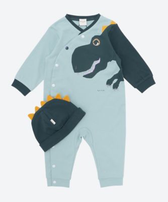 ＜Paul Smith Junior (Baby&Kids)＞ＤＩＮＯ　カバーオールワッチキャップセット
