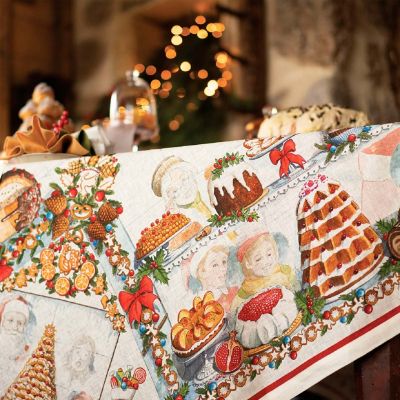 ★クリスマスリネンテーブルクロス　ノエル　グルマン