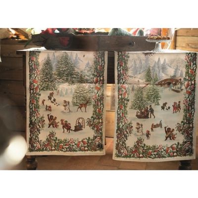 ＜Tessitura Toscana Telerie＞★クリスマスリネンテーブルランナー　インカント