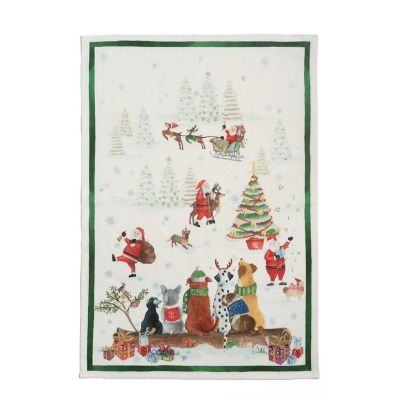★クリスマスリネンキッチンクロスセット　ジングルウーフ
