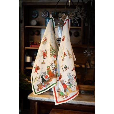 ★クリスマスリネンキッチンクロスセット　ジングルウーフ