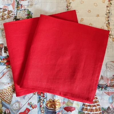 ＜Tessitura Toscana Telerie＞★リネンナプキンセット　ティッツィアーノ　ロッソ