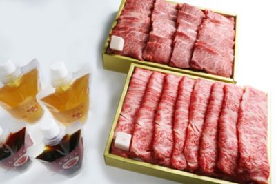 ★【産直】近江牛ロース・カルビ００５２　【１４００ｇ】焼き肉食べ比べセット