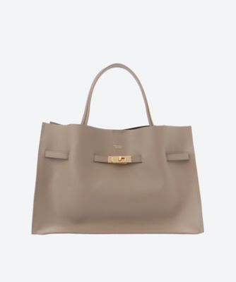＜VIOLAd’ORO (Women)＞イタリアンＷフェイスレザートートバッグＬサイズ　Ｖ―１４９７